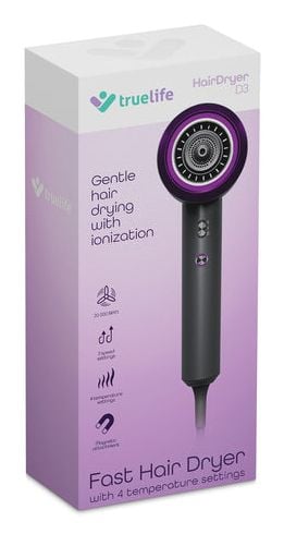 TrueLife HairDryer D3 hiustenkuivaaja 1600 W ionisaattorilla