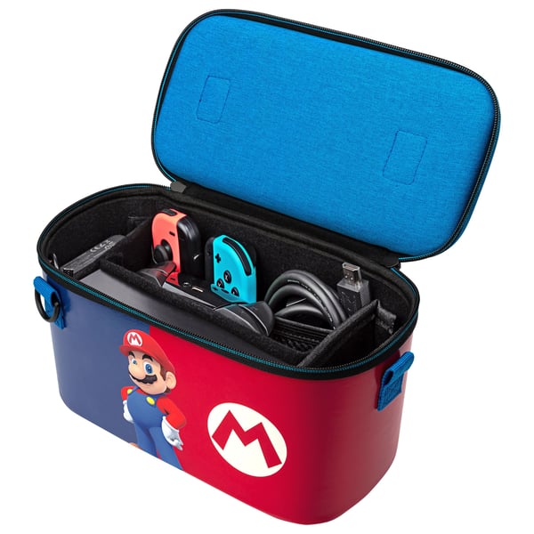 PDP Pull-N-Go Power Pose Mario - Fodral för spelkonsol - för Nintendo Switch, Nintendo Switch Lite, Nintendo Switch OLED