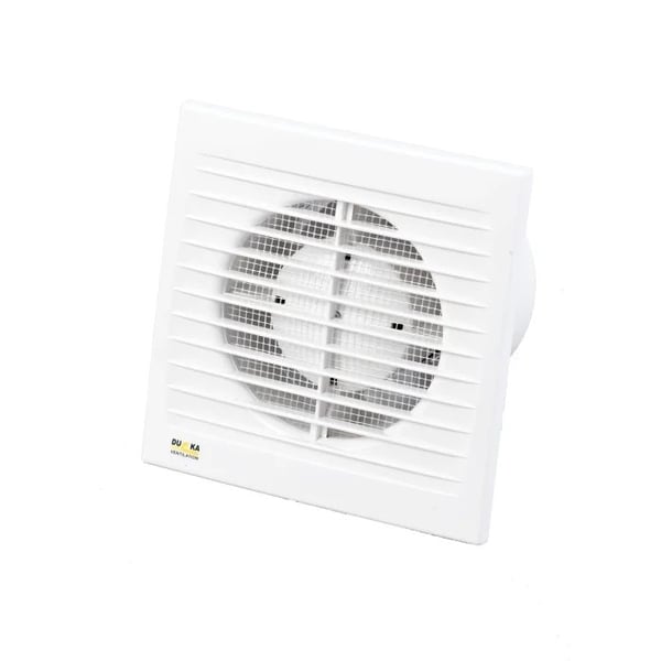 Duka ventilator El 600 TH - ABS, Hvid, Ø100 mm, Fugt- og tidsstyring