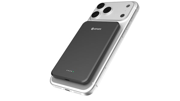 eSTUFF ES641100, 5000 mAh, Langaton lataus, 20 W, Musta