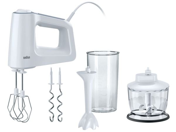 Braun HM5100 Multimix 5, Käsisekoitin, Harmaa, Valkoinen, Sekoitus, 1,55 m, Painikkeet, CE