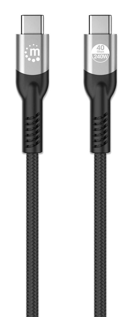 Manhattan 356381, 2 m, USB C, USB C, USB4 Gen 3x2, 40 Gbit/s, Svart