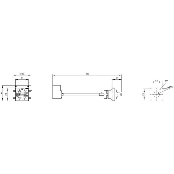 Siemens 3VA9257-0FK27 dørkobling roterende drev 1 stk (3VA92570FK27)