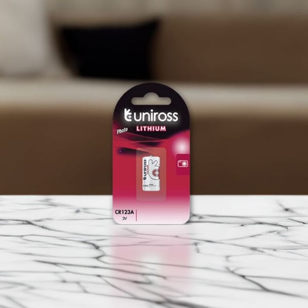 Uniross U1CR123A, Kertakäyttöinen akku, CR123A, Litium, 3 V, 1 kpl, Monivärinen