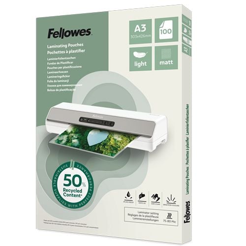 Fellowes - 100-pack - matt - lamineringspunger