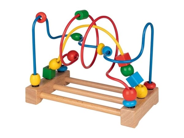 Goki Bead maze, 1 År, Metall, Trä, Multifärg