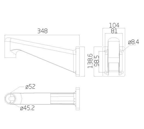 Ernitec 0070-10108, Kiinnitys, 150 mm, 350 mm, 150 mm, 1,9 kg, 150 mm