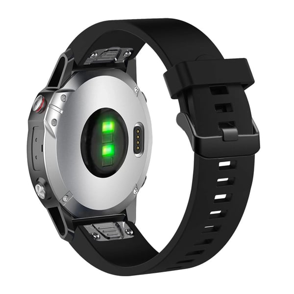 FIXED FIXSST-QF20MM-BK silikonarmband för Garmin QuickFit 20 mm, svart