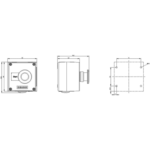 Siemens 3SU1851-0GB00-3BB1, 569 g, 100 mm, 95 mm, 132 mm