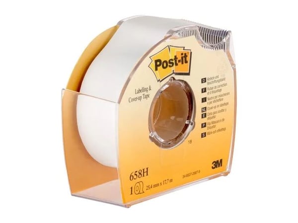 Korrigeringstejp 3M Post-it med dispenser 25 mm x 17 m vit