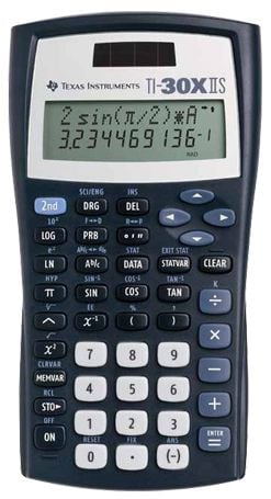 Texas Instruments TI-30X IIS tieteislaskin paristo-/aurinkokäyttöinen