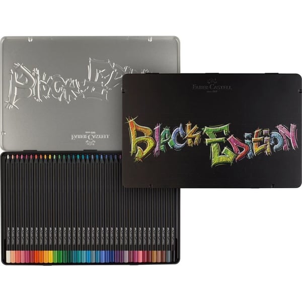 Faber-Castell 116437 fargeblyanter 36 stk., Black Edition, flerfarget