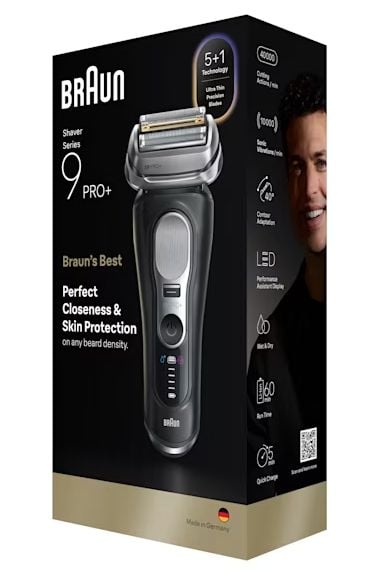 Braun Series 9 Pro+ 9600s partakone, 60 min, musta