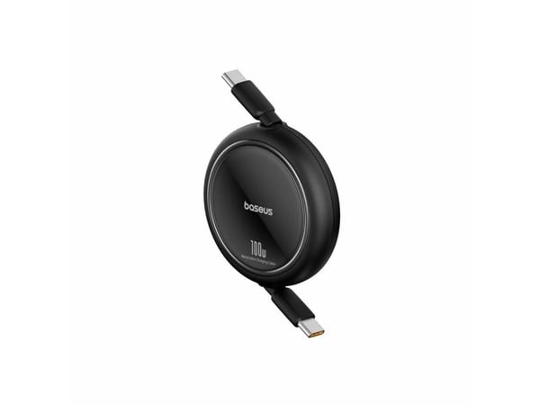 Baseus Free2Draw USB-C–USB-C-kaapeli 100 W 1 m sisäänkelattava, musta
