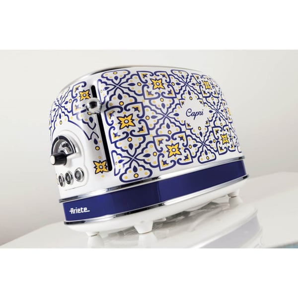 Ariete 0155/0C, 2 skiver, Hvit, Lyseblå, Metall, 810 W, 220-240 V, 50/60 Hz