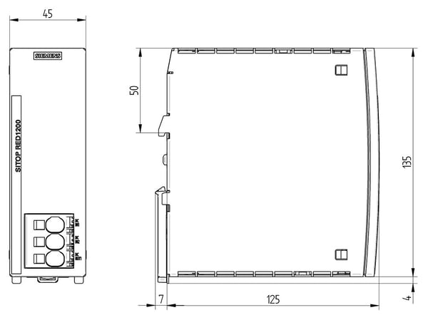 Siemens 6EP43477RB000AX0 Redundanzmodul, 185 mm, 80 mm, 721 g, 190 mm, 45 mm, 135 mm