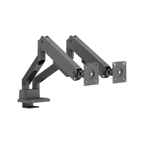 Deltaco ARM-536-2 dubbel skärmhållare 17–35 tum, gasfjäder 16 kg, svart