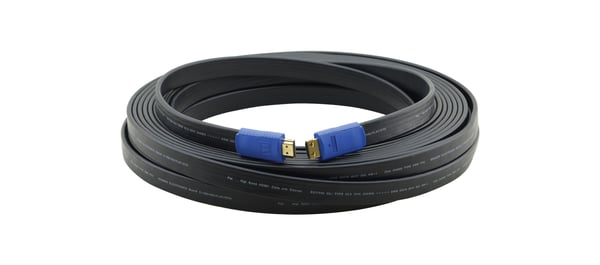 Kramer C-HM/HM/FLAT/ETH Series C-HM/HM/FLAT/ETH-3 - HDMI-kabel med Ethernet - HDMI hann til HDMI hann - 91.4 cm - dobbeltisolert - flat