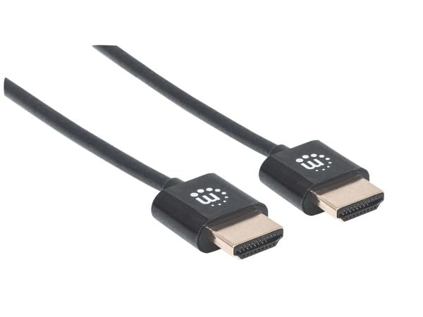 Manhattan 394352, 1 m, HDMI Type A (Standard), HDMI Type A (Standard), 3D, 18 Gbit/sek., Svart