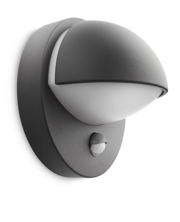Philips myGarden June vägglampa 12 W E27 P45 ljuskälla medföljer inte, Väggbelysning för utomhusbruk, Antracit, Metall, IP44, Terass, Trädgård, II