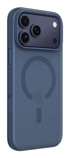 Belkin SheerForce Grip Series - Baksidedeksel for mobiltelefon - MagSafe-samsvar - laget av resirkulerte materialer - marineblå - for Apple iPhone ...
