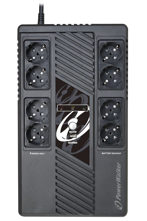 PowerWalker VI 800 MS, Linje-Interactive, 0,8 kVA, 480 W, Sinus, 170 V, 280 V
