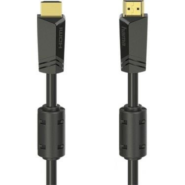 Hama Essential Line - High Speed - HDMI-kabel med Ethernet - HDMI hann til HDMI hann - 15 m - skjermet - svart - 4 Kx2K60 Hz-støtte