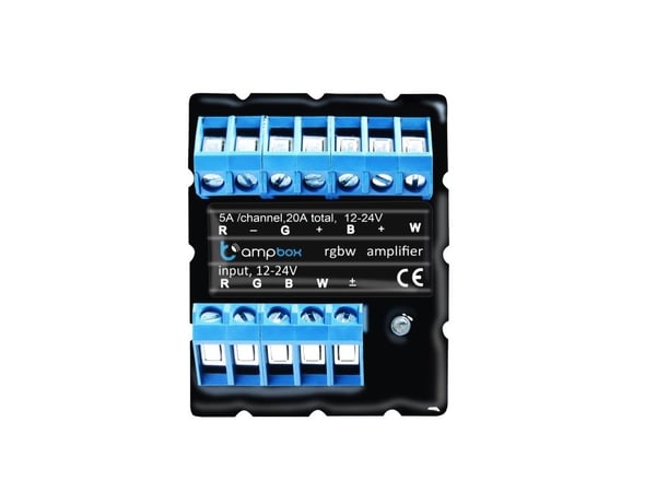 blebox ampBox, Svart, Harts, IP20, ?DC, 480 W, 12 - 24 V