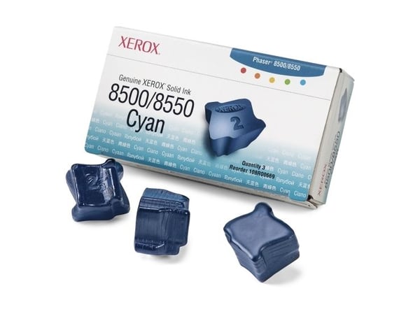Xerox Phaser 8500/8550 - Cyan - fast bläck - för Phaser 8500DN, 8500N, 8550DP, 8550DT, 8550DX