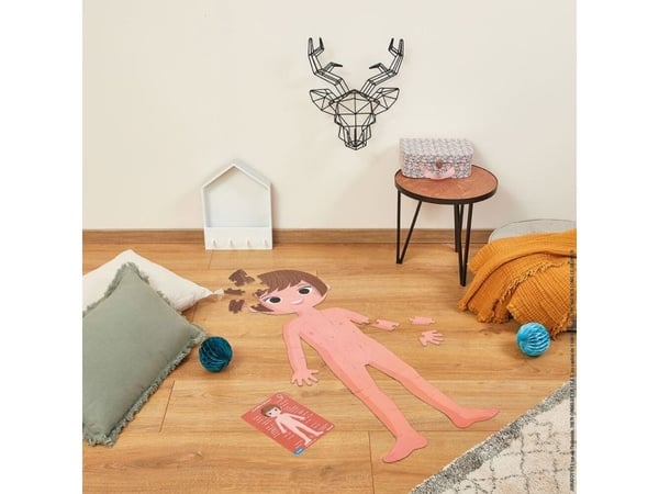 JANOD Educational Puzzle Human Body, Kartong, Frankrike, 450 mm, 2 mm, 1000 mm, Låda