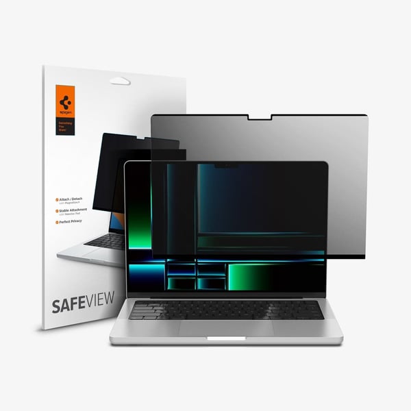 Spigen AFL06158, Skärmskydd för bärbar dator, Translucent, Apple, MacBook Pro 14 inch M2 (2023) / M1 (2021), 35,6 cm (14"), Magnetisk