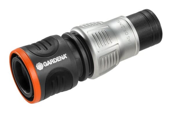 Gardena Premium slangekobling med vannstopp 1/2"