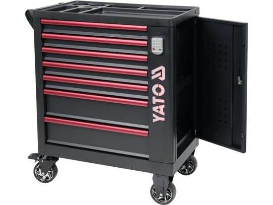 YATO verkstedvogn 7 skuffer LED-logo