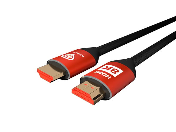 GENESIS HDMI-kabel 3 m 8k PS5, 3 m, HDMI typ A (standard), HDMI typ A (standard), 48 Gbit/s, svart, röd