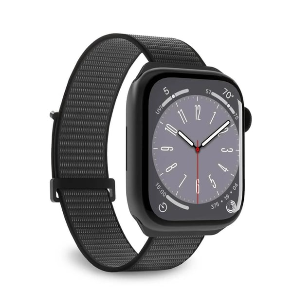 Puro Sport Band - Sløyfe for smart armbåndsur - 144 - 220 mm - svart - for Apple Watch Hermès Series 12, SE 3, Series 10, Series 11, Series 12, Ult...