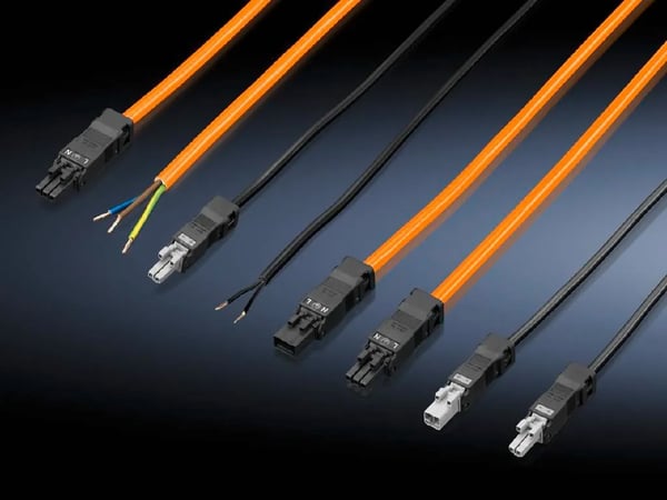 Rittal SZ Led system light connection cable - Strömkabel (hona) - 100-240 V - 3 m - orange (paket om 5)