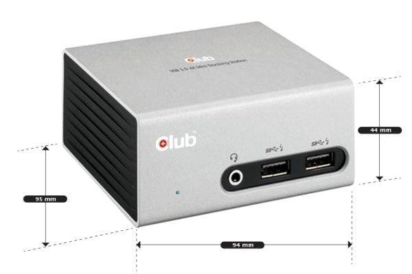 Club 3D SenseVision USB 3.0 4K Mini Docking Station - Dokkingstasjon - USB - DVI, HDMI - 1GbE