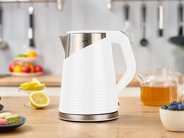 Lafe LAFCZA47469, 1,8 l, 1800 W, Rostfritt stål, Vit, Rostfritt stål, Plast, Överhettningsskydd, Sladdlös