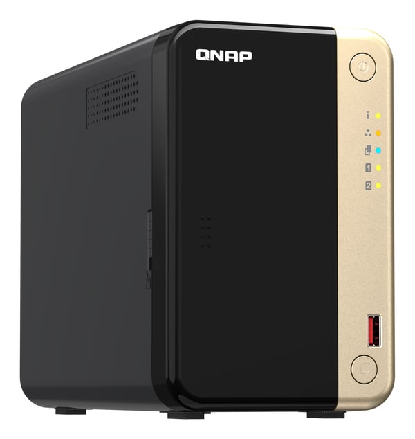 QNAP TS-264, NAS, Tower, Intel® Celeron®, N5095, 8 GB, 0 TB