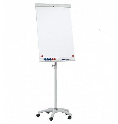 FRANKEN X-tra!Line - Staffeli - gulvstående - 680 x 1050 mm - magnetisk - mobil - grå ramme