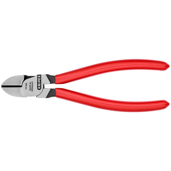 Knipex 70 01 160, Avbitertang, 4 mm, Kromvanadiumstål, Plast, Rød, 50 mm