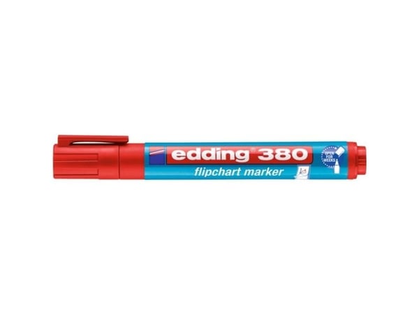 edding 380 flipchart - Markering - för flipdiagram - röd - vattenbaserat bläck - 1.5-3 mm