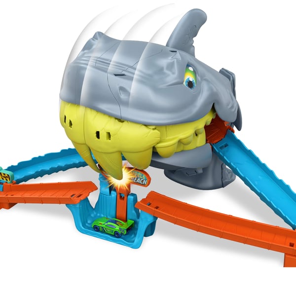 Hot Wheels City Shark Chomp Beach JHL96 leikkisetti, 1:64-metalliauto