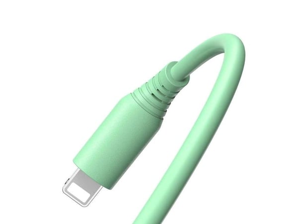 Tellur Silicone USB to Lightning Cable 3A 1m Žalias