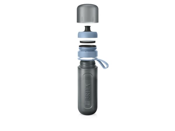 Brita 1052248, Vattenfilterflaska, 0,6 l, Blå, Grå