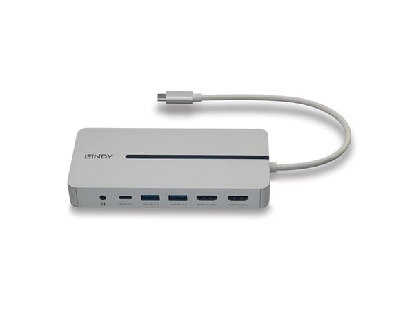 Lindy 43360, Koblet med ledninger (ikke trådløs), USB 3.2 Gen 1 (3.1 Gen 1) Type-C, 3,5 mm, Sølv, Hvit, -20 - 40 °C, -40 - 80 °C