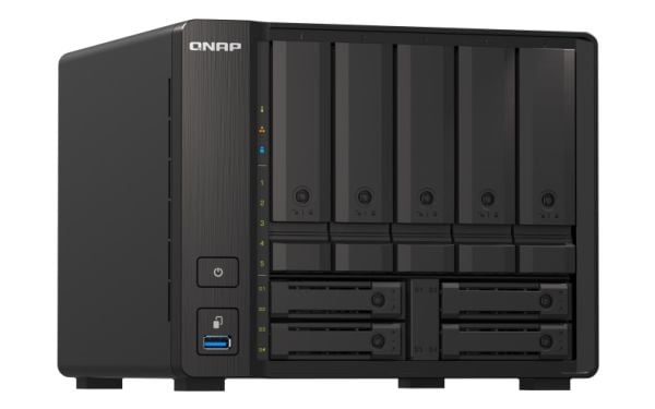 QNAP TS-H973AX-8G - NAS-server - 9 fack - SATA 6Gb/s - RAID 0, 1, 5, 6, 10, 50, JBOD, 60, RAID TP - RAM 8 GB - 2.5 Gigabit Ethernet / 10 Gigabit Et...