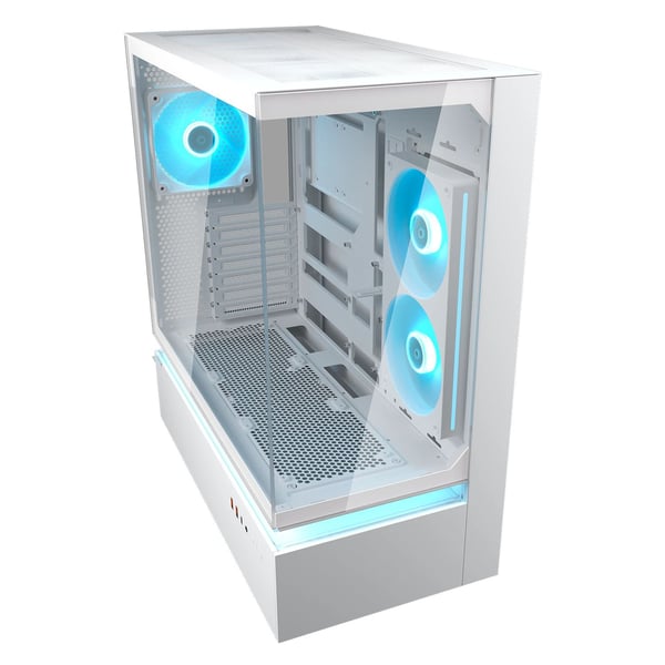 COUGAR CFV235 Midi Tower-datorchassi ATX, CEB, micro ATX, Mini-ITX, glas, vit