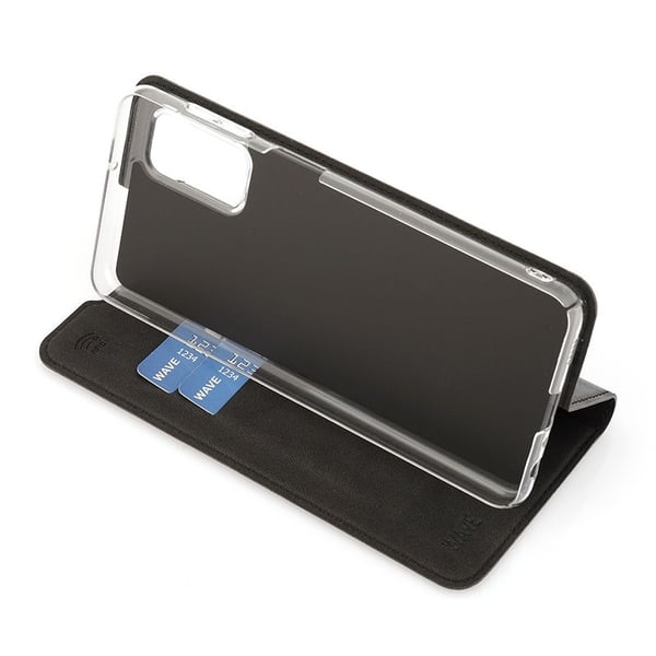 Wave BookCase -suojakotelo, Samsung Galaxy A32 5G, musta