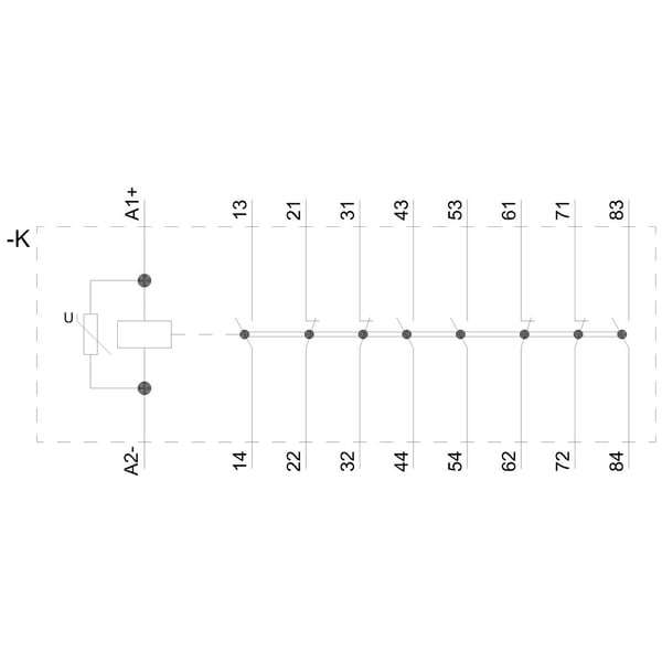 Siemens 3RH2344-1DB40-0KA0, 57,5 mm, 50 mm, 61,5 mm, 120,5 mm, 343 g